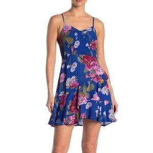 ANTHROPOLOGIE Sophia Ruffle Dress Blue Medium